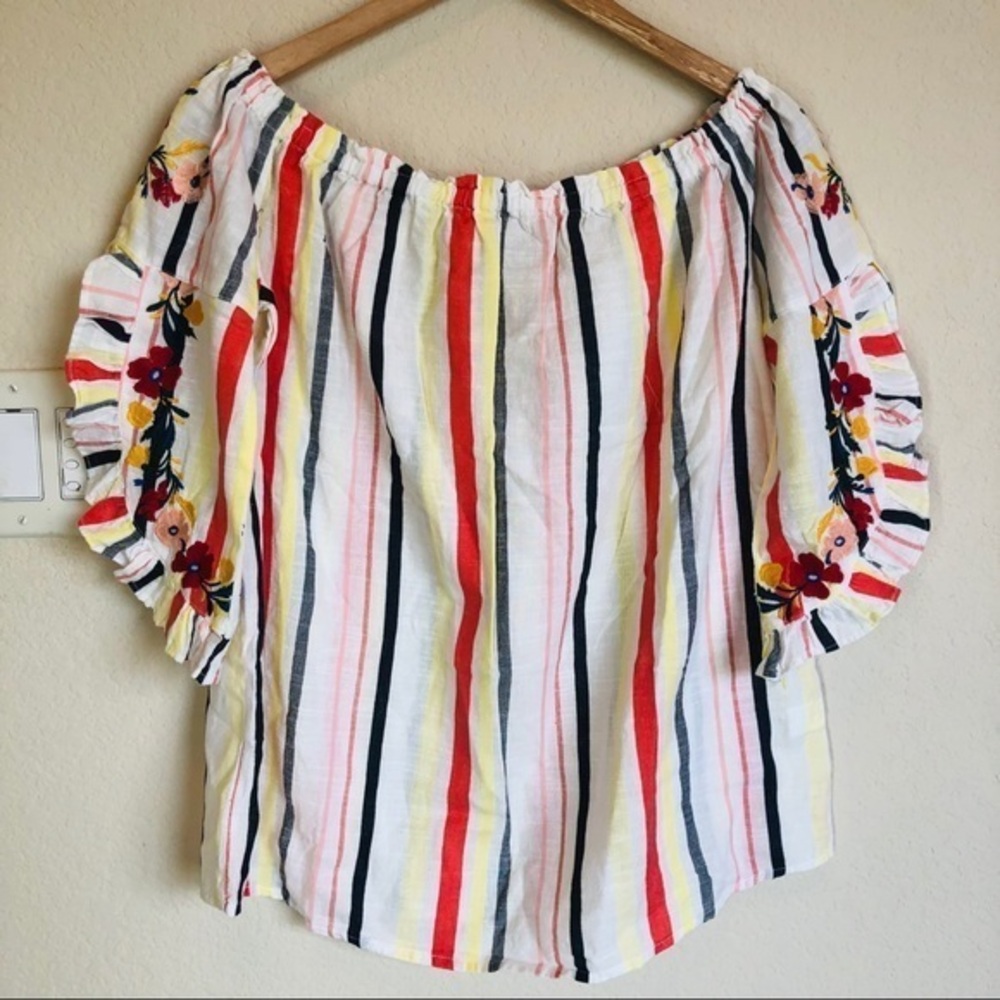 Striped Off the Shoulder Top